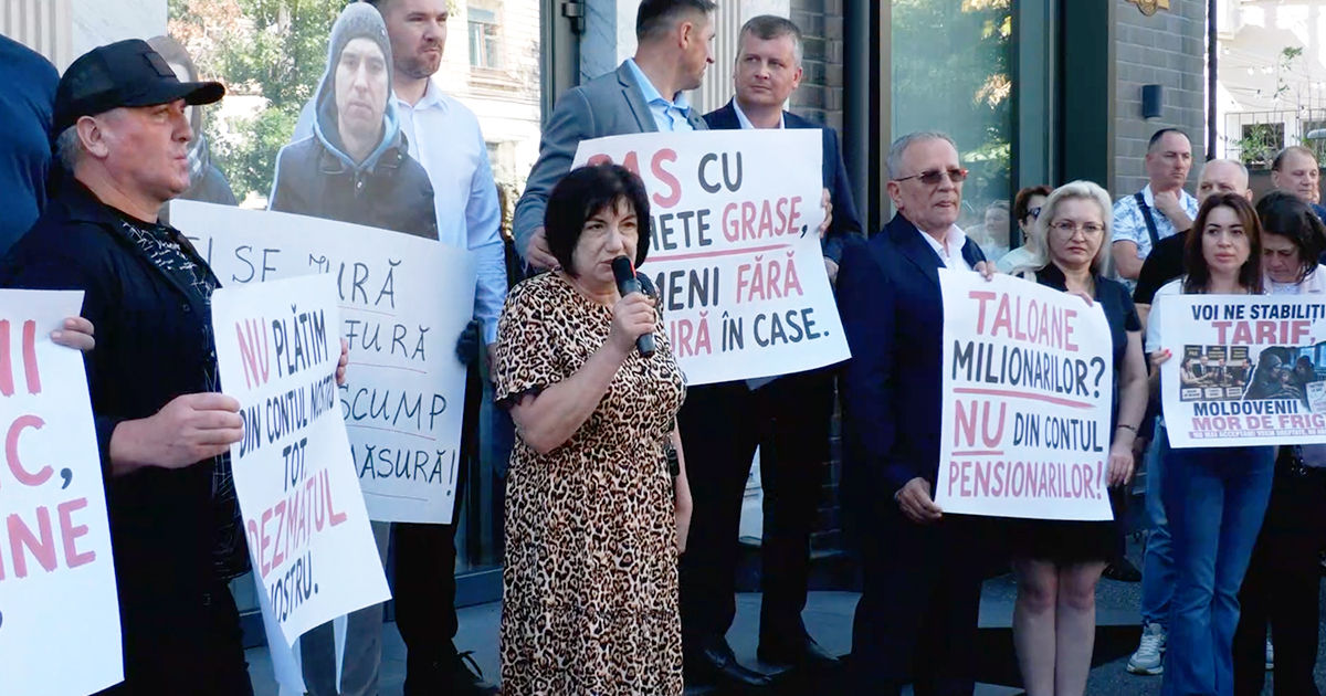 В Кишиневе проходит протест против роста тарифа на газ