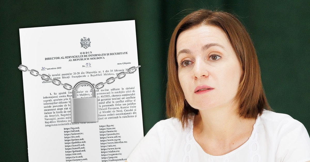 Санду о блокировке СМИ спецслужбами Молдовы: Это реакция властей по защите государства и демократии