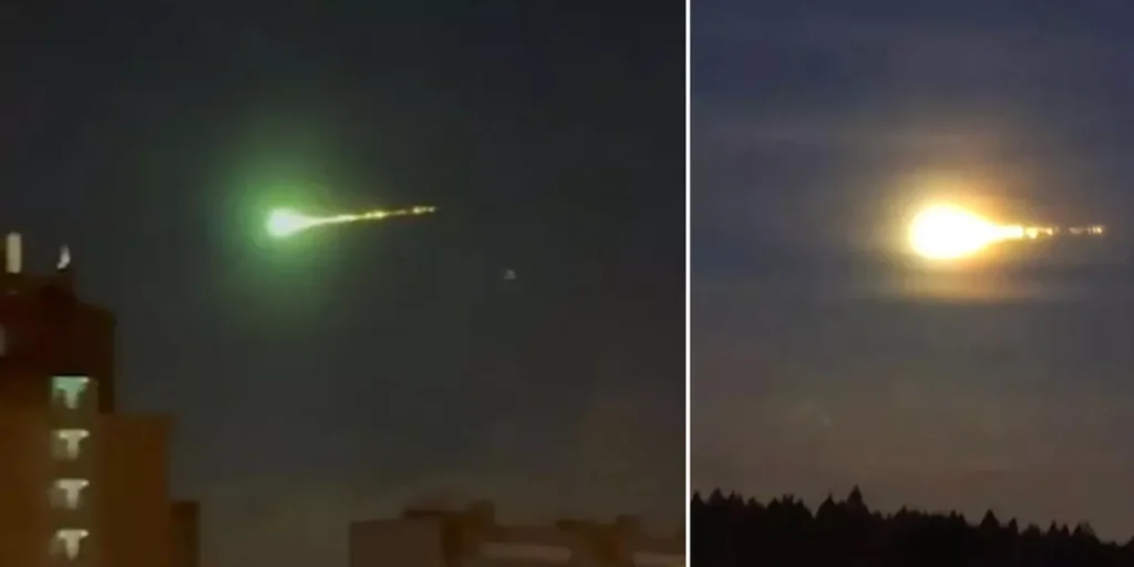 The Sun: Загадочный гигантский огненный шар зеленого цвета, похожий на НЛО, пролетел над Москвой на глазах у сотен людей