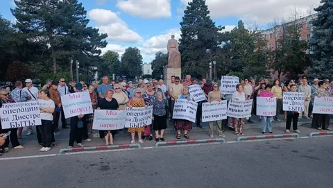 Протест в Бендерах против действий со стороны Молдавии